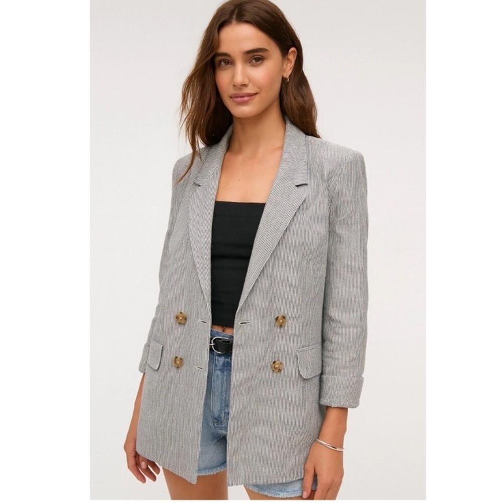 Abercrombie & Fitch Stripped  Coastal Blazer S Preppy Doble Breast